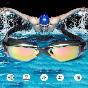Anti-Fog Professional Swimming Goggles with Earplugs and Nose Clip