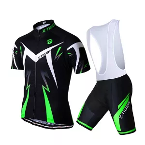 MEN’S CYCLING SUIT “X-PRO” – CYCLING SET WITH BIB SHORTS GREEN