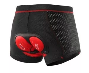 CYCLING PANTS PADDED UNDERWEAR – RED BLACK