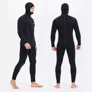 Men’s Hooded Wetsuit with Front Zipper