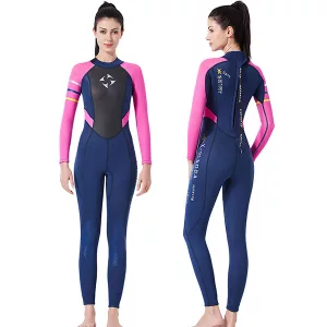 3MM women’s neoprene wetsuit - Pink & Blue