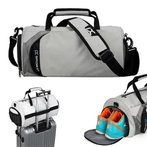 Gym bag with shoe compartment