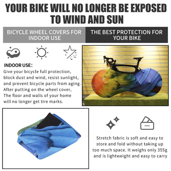 RIVERHIKER Stretchy Bike Wheel Cover Anti-dust High Elastic Outdoor Indoor Washable Bicycle Protection Storage Bag 