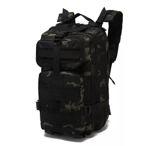 Tactical Backpack - Black Camouflage