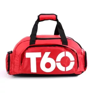 Waterproof Gym Bag for Sports - Red-White