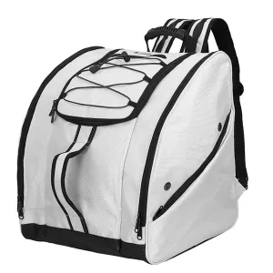Ski Boot Bag Waterproof Backpack - White