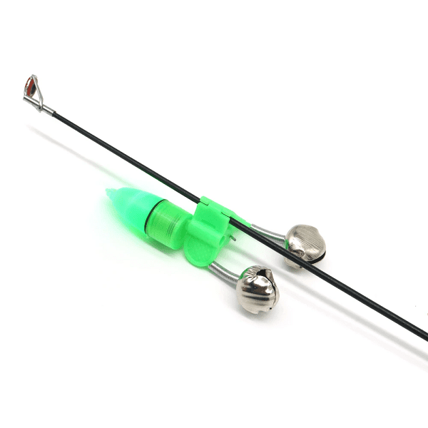 6Pcs/Lot LED Night Fishing Bells Fish Bite Twin Bell Alarm Rod Tip Clip 