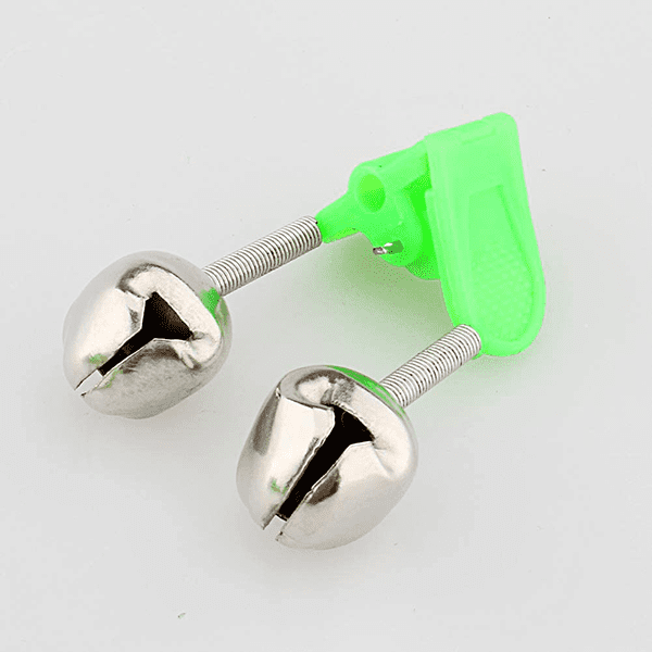 20Pcs/Set Light-Absorbing Fishing Bell Alarm Function Green Night Fishing  Rod Tip Bite Alarm Clip Bells for Angling Green