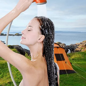 camping shower, portable shower, shower pump, portable shower for camping