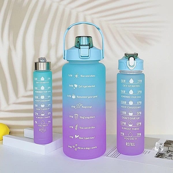 3pcs Gradient Sports Water Bottle