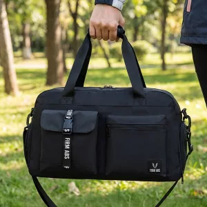 gym bag, sports bag, duffel bag, fitness bag, shoe compartment bag, training bag